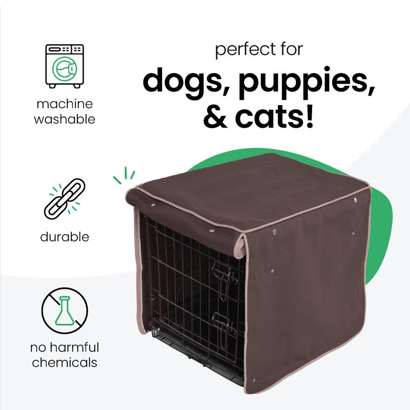 Molly Mutt Landslide Dog Crate Cover, 100% Cotton Canvas Cover with 2 Roll-Up Panels, Ideal for Dog or Cat Crate, Durable, Washable, and Free of Harmful Chemicals, 42" x 28" x 31" - Image 3